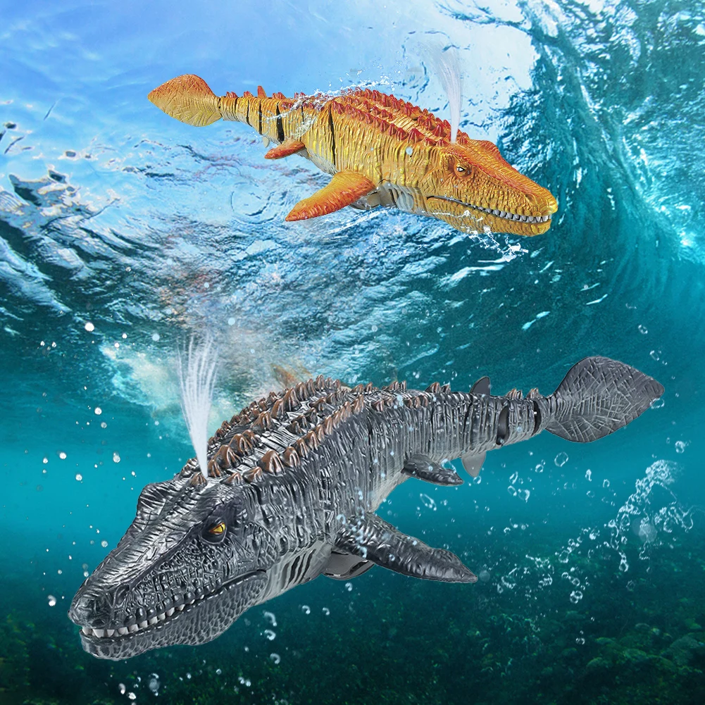 2.4G Remote Control Dinosaur For Kids Mosasaurus Diving Toys Rc Boat With Light Spray Water For Swimming Pool Bathroom Bath Toys 6