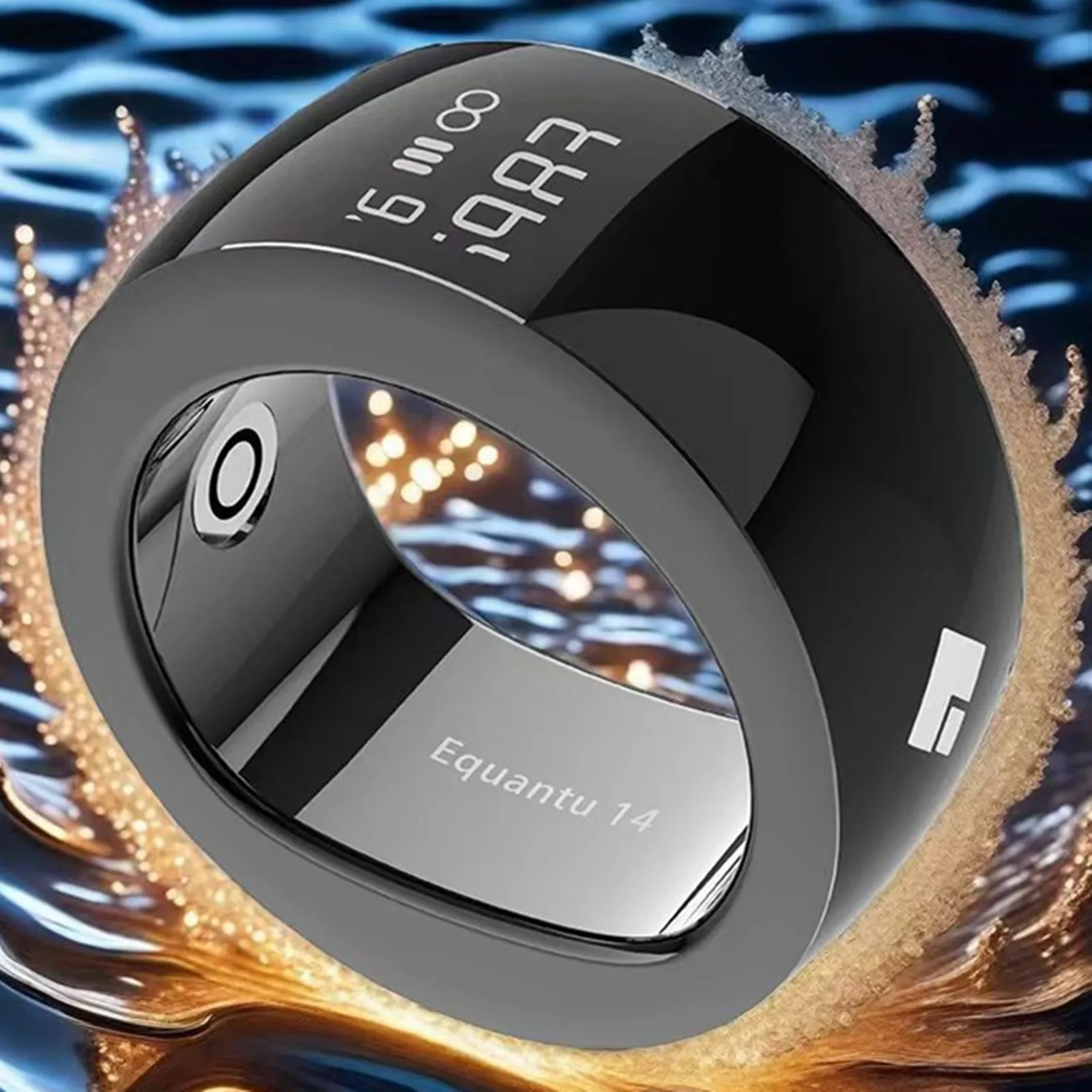 Waterproof Smart Ring Prayer Buddha Sutra Counter Display Screen Bluetooth Electronic Time Reminder Charge Bracelet Phone APP 5