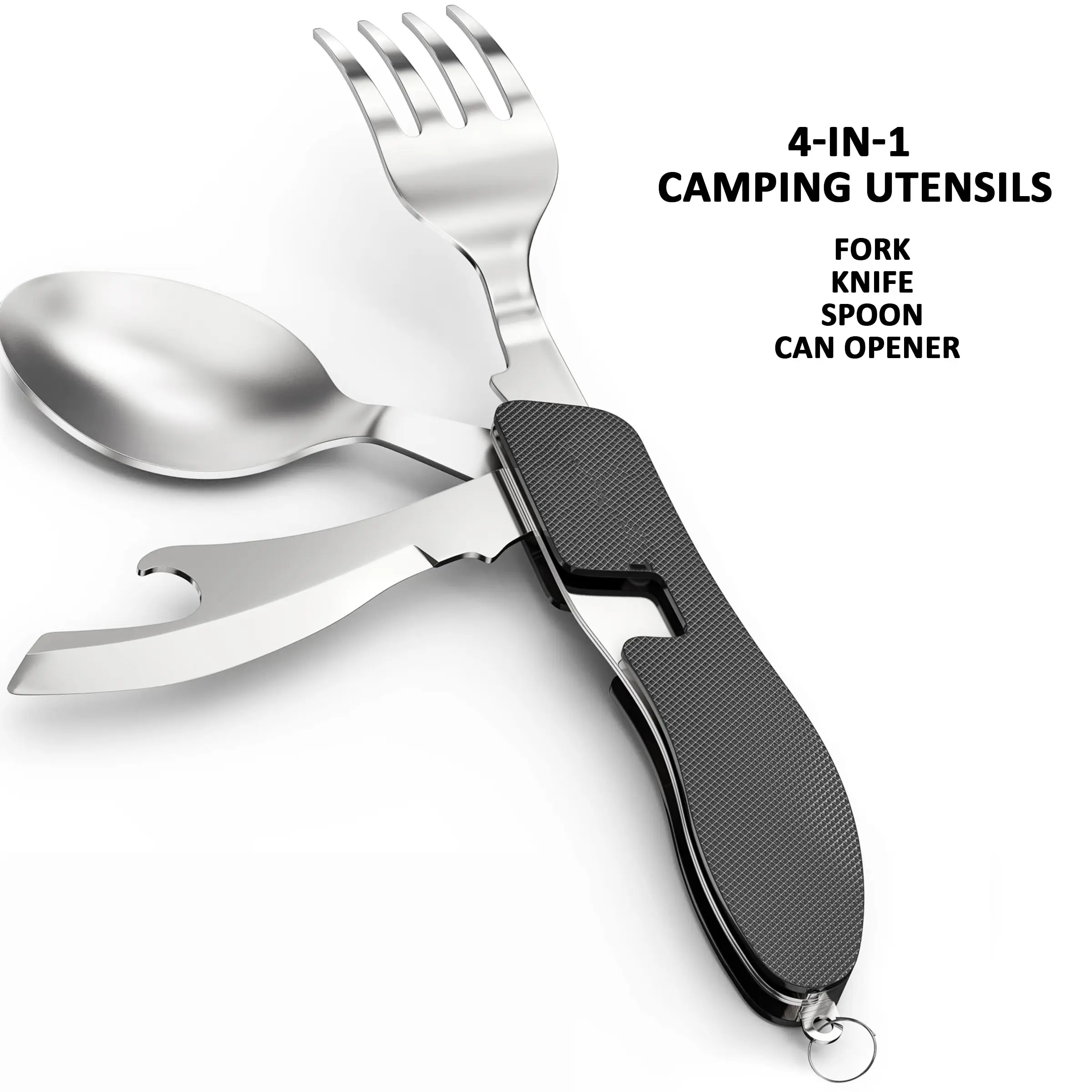 TablespoonSet4In1FoldableSpoonKnifeForkBottleOpenerStainless