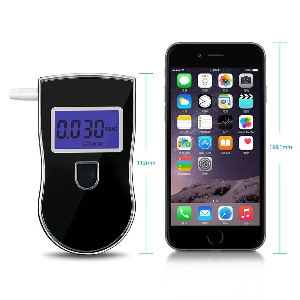 Digital display breathalyzer alcohol tester