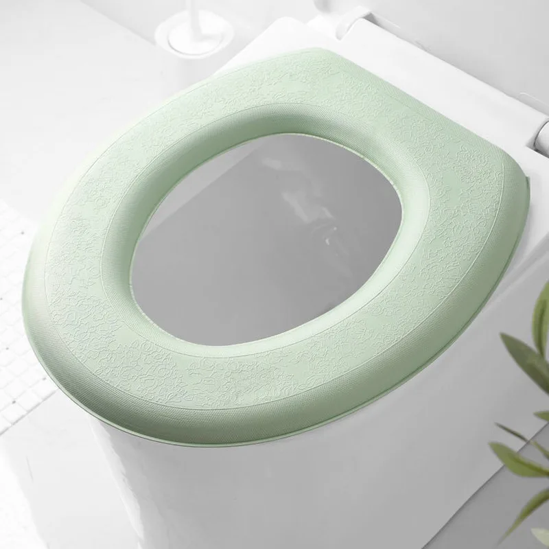 Couvercle de siège de toilette en silicone lavable, étanche