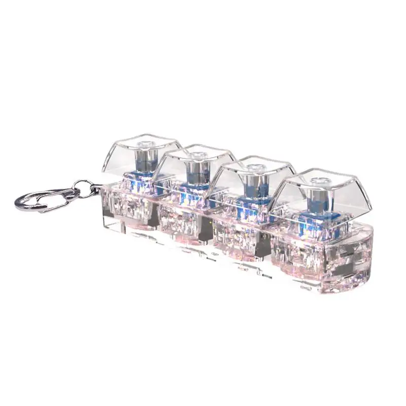 Keyboard Key Toy Party Stress Relief DIY Fidget Button Keycap Fidget Keychain Keyboard Keychain Toys Finger Caps Toy