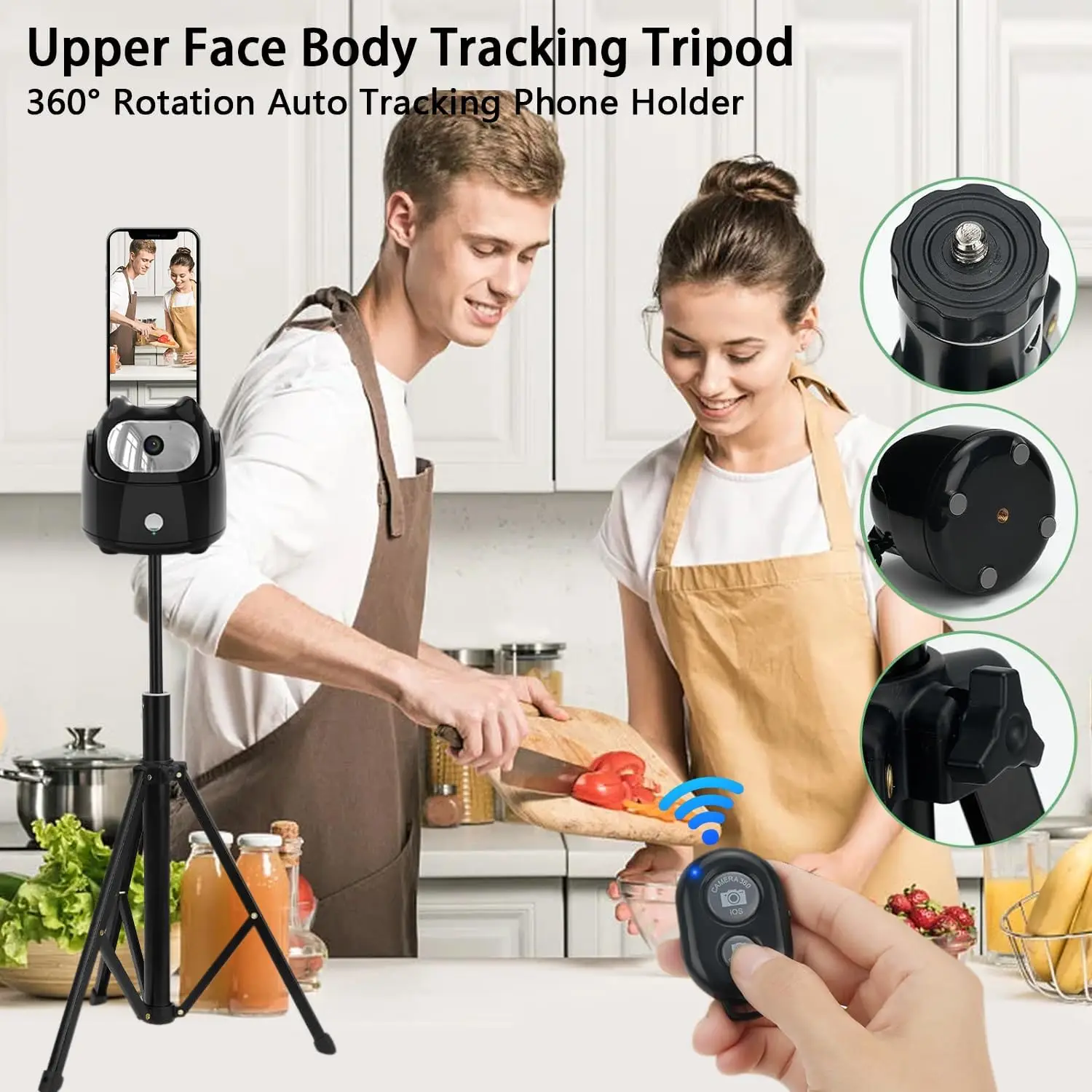 Selfie Stick Tripod Handheld Gimbal Stabilizer Handheld Gimbal Gimbal Stabilizer Selfie Stick Auto Tracking Phone Holder Auto Tracking Smart Shoot Robot Cameraman 360&deg; Face Phone Holde Ai Shooting Gimbal Stabilizer
