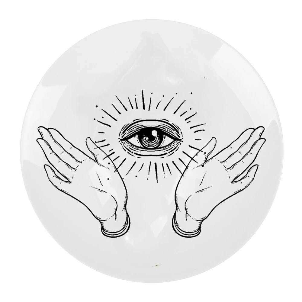Star Eye Decorative Art Plates High-End Evil Eye Painting Wall Plate Ceramic Display Art Plate Home Restaurant Decoration 5