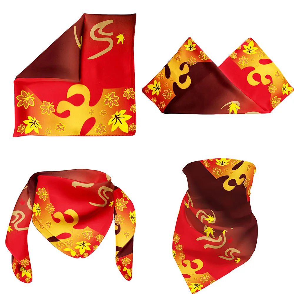 Feather scarf Scarf accessories Knitting scarf Impact cosplay scarf Baal Kazuha Ayato Zhongli Yoimiya Yae Miko Venti Tartaglia Hutao square silk mask costume props