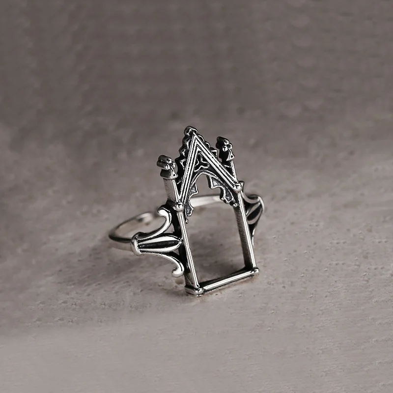 2023 Fashion Trend Jewelry Ring Gothic Queen Castle Ring Women Goth Trend Jewelry Rings for Women Bling Ring Men - 3
