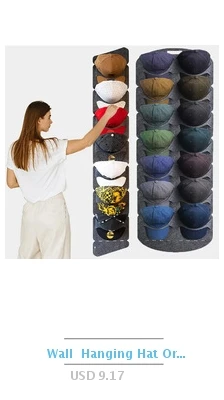 Description Picture 4 of itemWall Hanging Hat Organizers Bedroom Closet Space Saving Baseball Cap Felt Storage Door Back Storage Bags