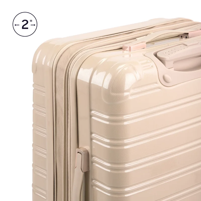 iFLY Hardside Luggage Fibertech 2 Piece Set, Champagne