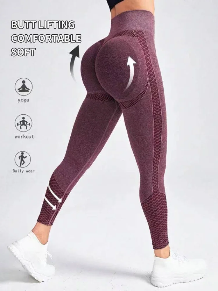 YEAE Women Yoga Leggings Fitness Seamless Legging Female Tummy Control Running Training High Waist Tights Gym Leggings for Sport