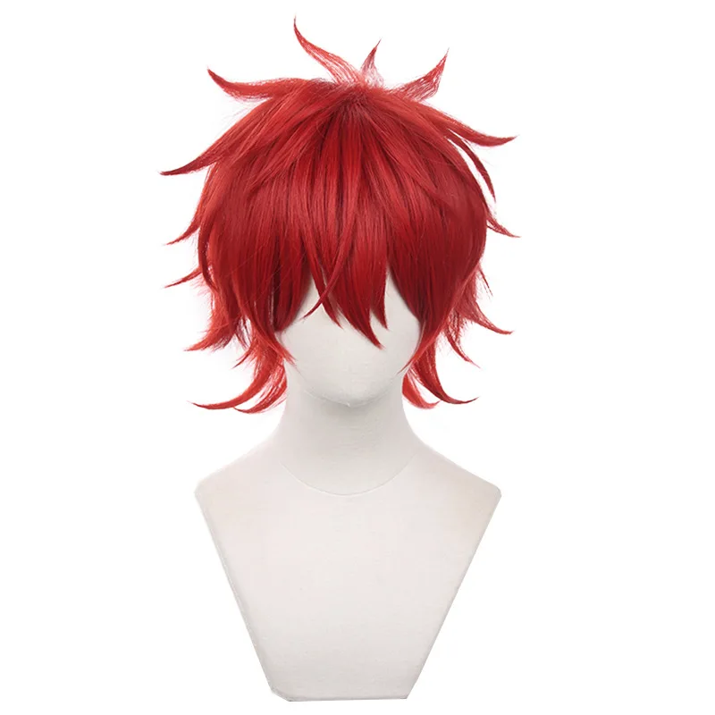 

Anime Ensemble Stars ES Cosplay Wigs Amagi Rinne Cosplay Wig 35cm Short Red Wigs Heat Resistant Synthetic Wig