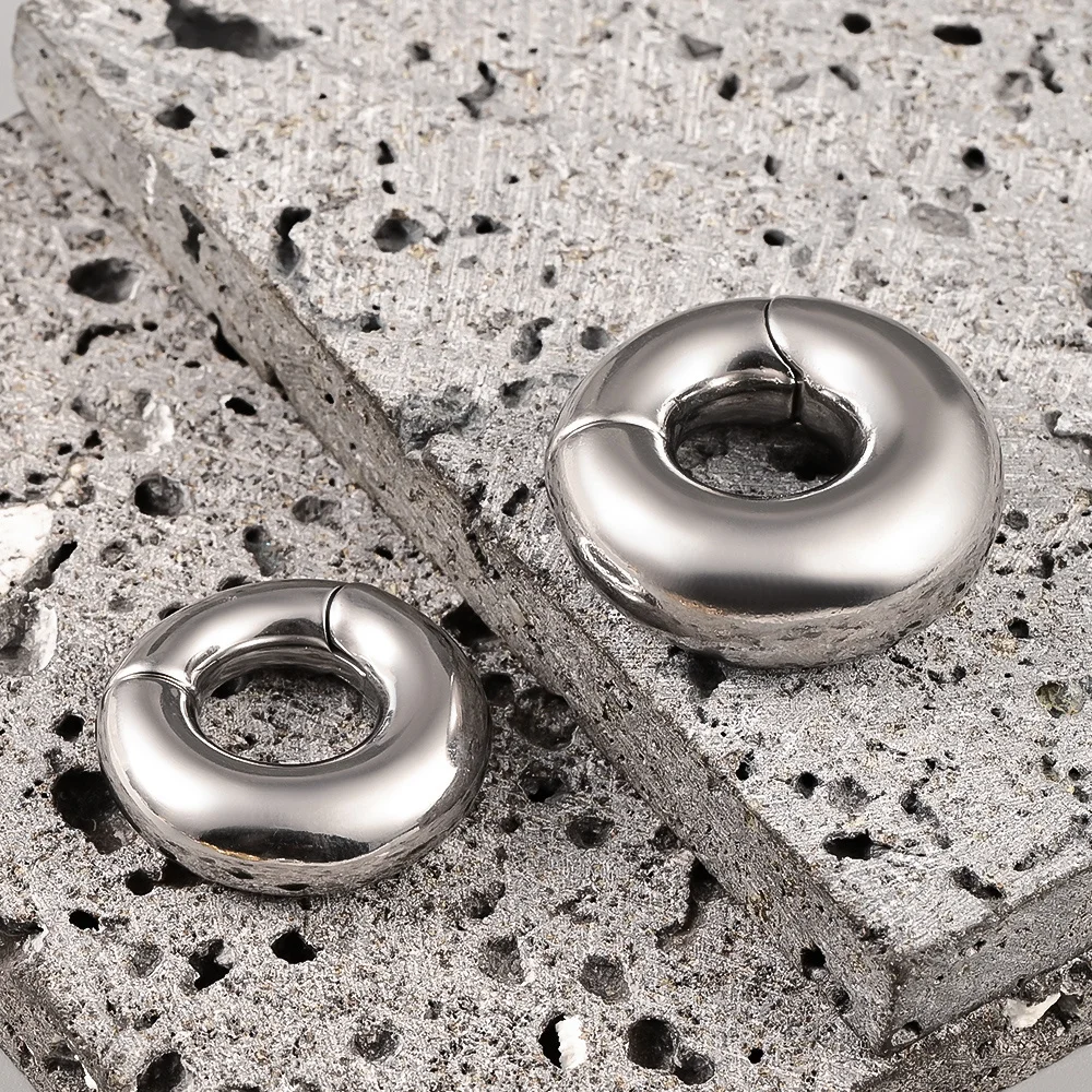 Vankula Poids D'Oreille Écarteur Plug Tunnel Acier Inoxydable 6mm - Maillon Chaîne Magnétique
