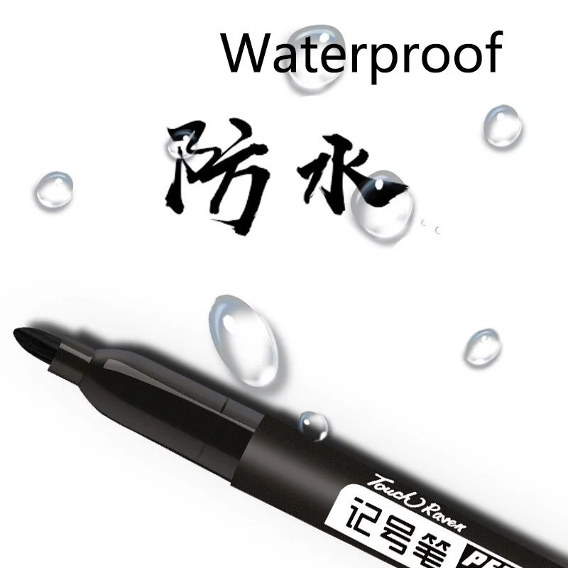 Permanent Marker Pen Permanent Marker Permanent Markers Markers Pen Marker Pens Permanent Marker Pen Fine Point 1.5 mm Fiber Tip Black Blue Red Waterproof Ink Color Pens Stationery School Supplies