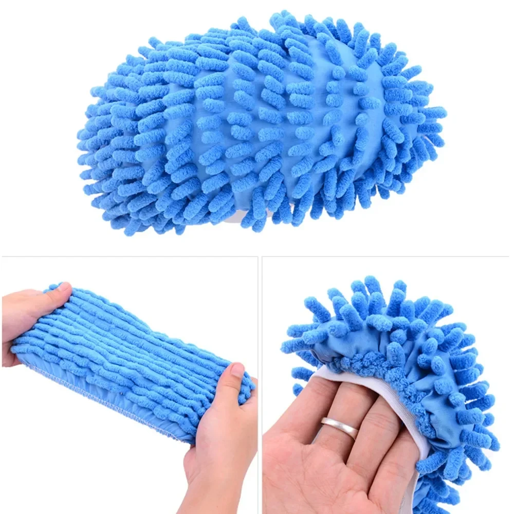 10pcs Chenille Dust Mop Slippers Home Floor Cleaning Mopping Shoes Water Uptake Foot Socks Mop Caps MultiFunction Cleaning Shoes