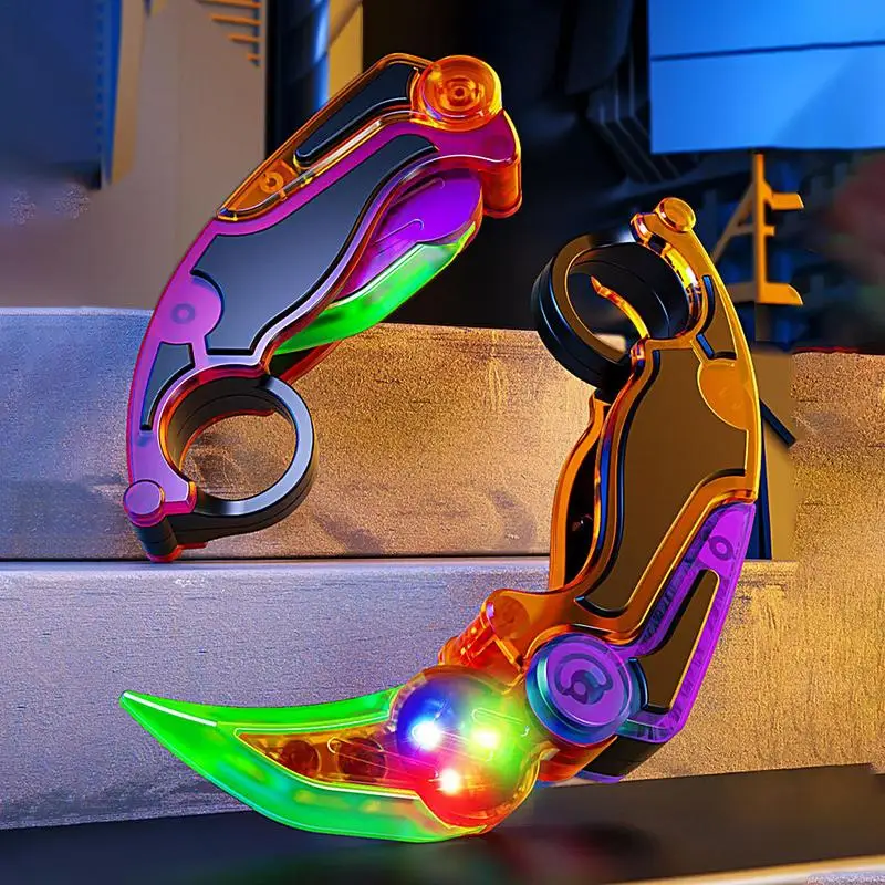 Fidget Anti Stress Toys Light-up Carrot Claw Knife Toy for Teens