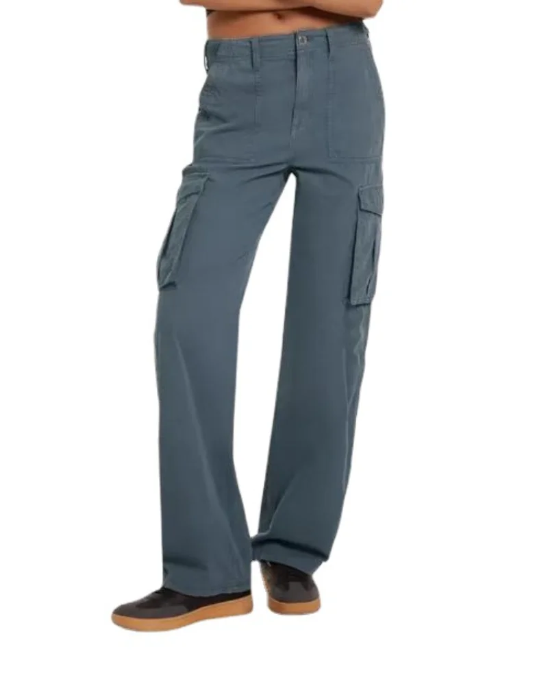 

American retro drawstring tooling casual pants women's spring tide mopping trousers loose wide-leg pants