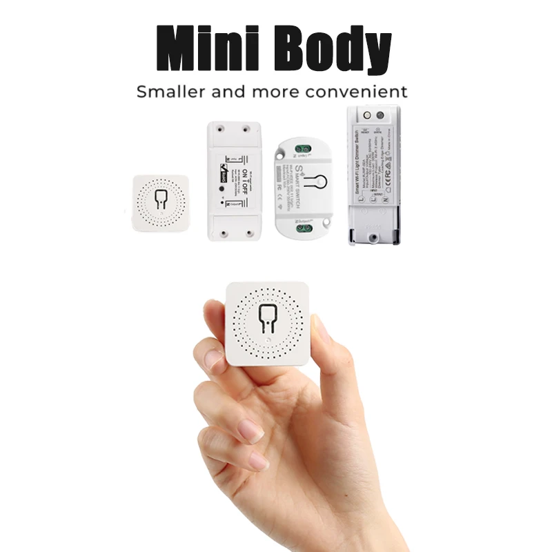 TUYA 16A WiFi Mini Smart Switch Two Way Control Light Switch Power Metering Breaker Smart Home Via SmartLife Alexa Google Alice smart switch smart wall switch smart light switch wifi switch smart wifi switch smart breaker wireless switch light sensor switch