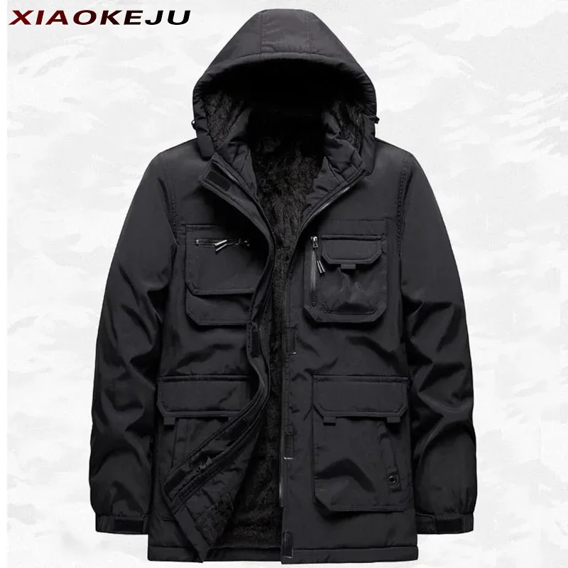 Men's Jackets Men's Winter Coats Tactical Jacket Man Withzipper Oversize Outdoor Mountaineering Camping Cardigan