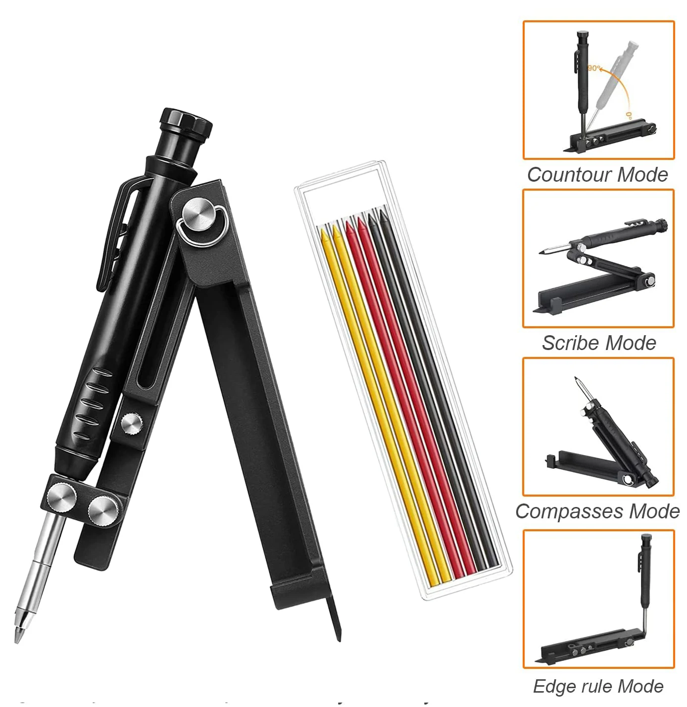

DIY Precise Contour Gauge Scribe Tool Adjustable Profile Scribing Ruler Woodworking Irregular Contour Duplicator Gauge Tools