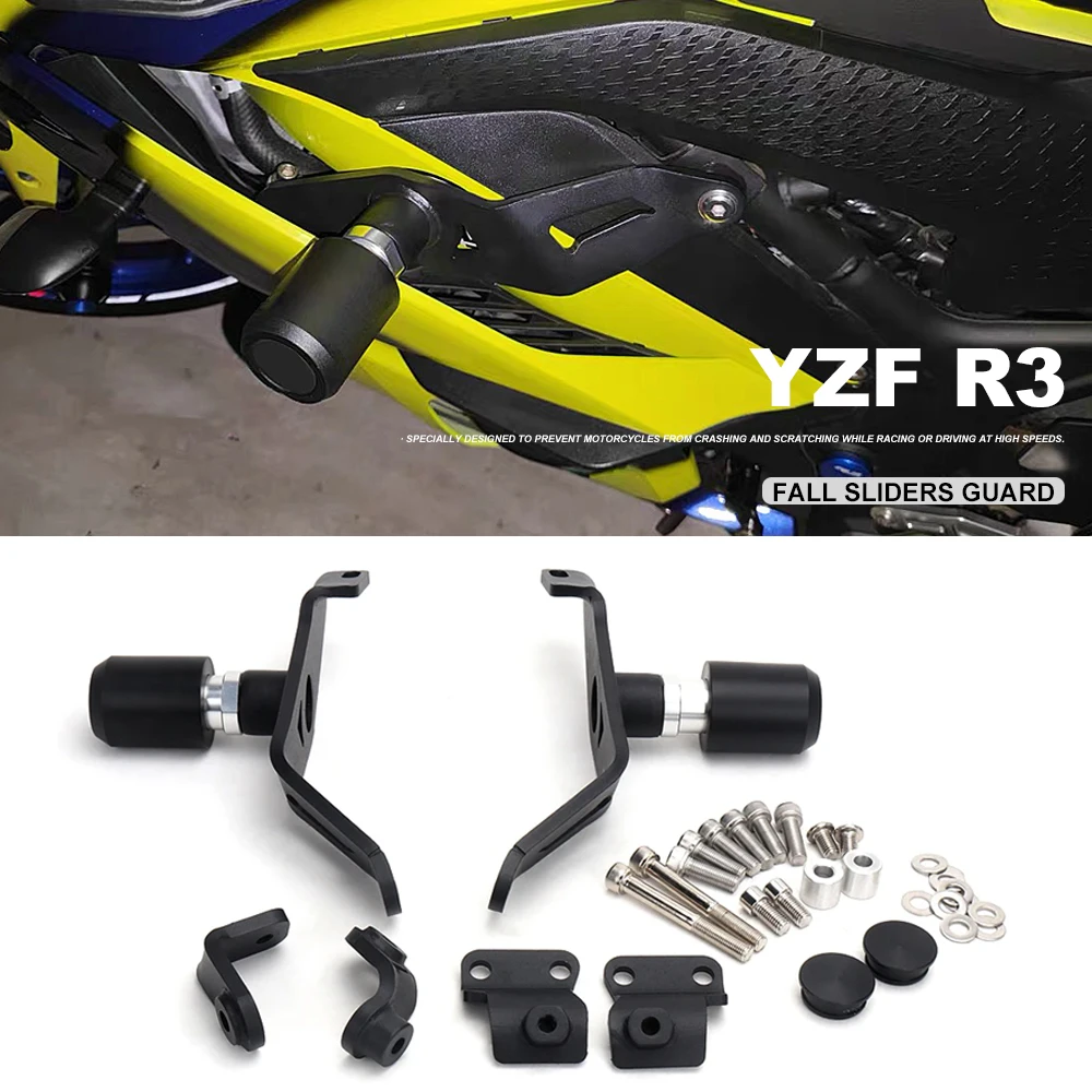 New YZFR3 Motorcycle Falling Protection Frame Slider Fairing Guard Crash Protector For Yamaha YZF R3 YZF-R3 yzf r3 2019-2024