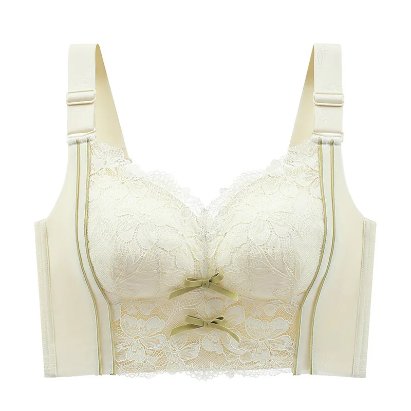 Adjustable Underwear for Women Large Size Full Cup Push up Breast Holding Anti-Sagging Big Chest Small Summer Thin Bra