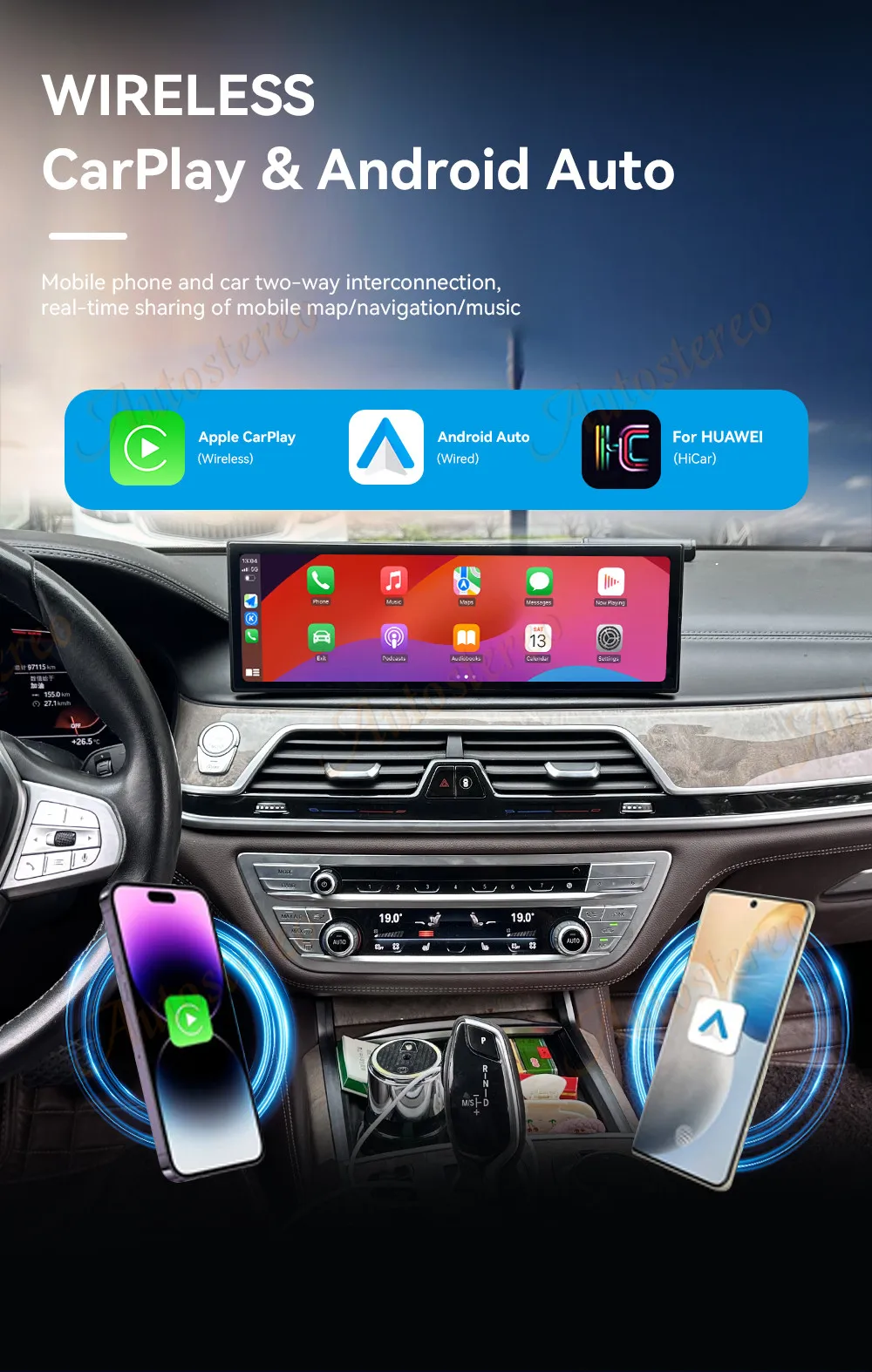 Carplay 14.9 Inch Android 14 For BMW 7 G11 G12 2016 2017 2018 Car Multimedia Pla