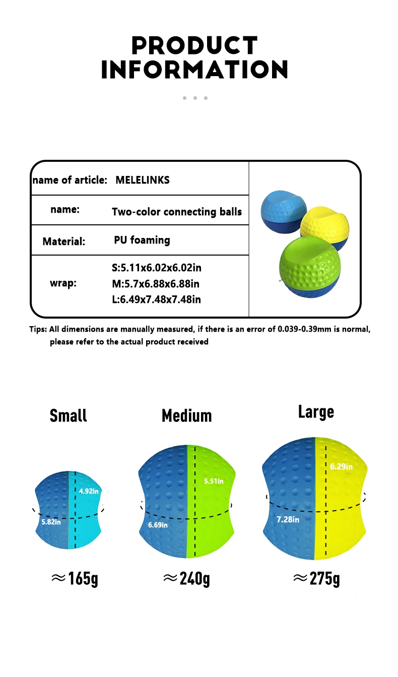 Description Picture 6 of itemGolf Swing Trainer Posture Corrector Golf Training Assistance Tools Golf Double Color Connect Ball Beginner Gesture Correction