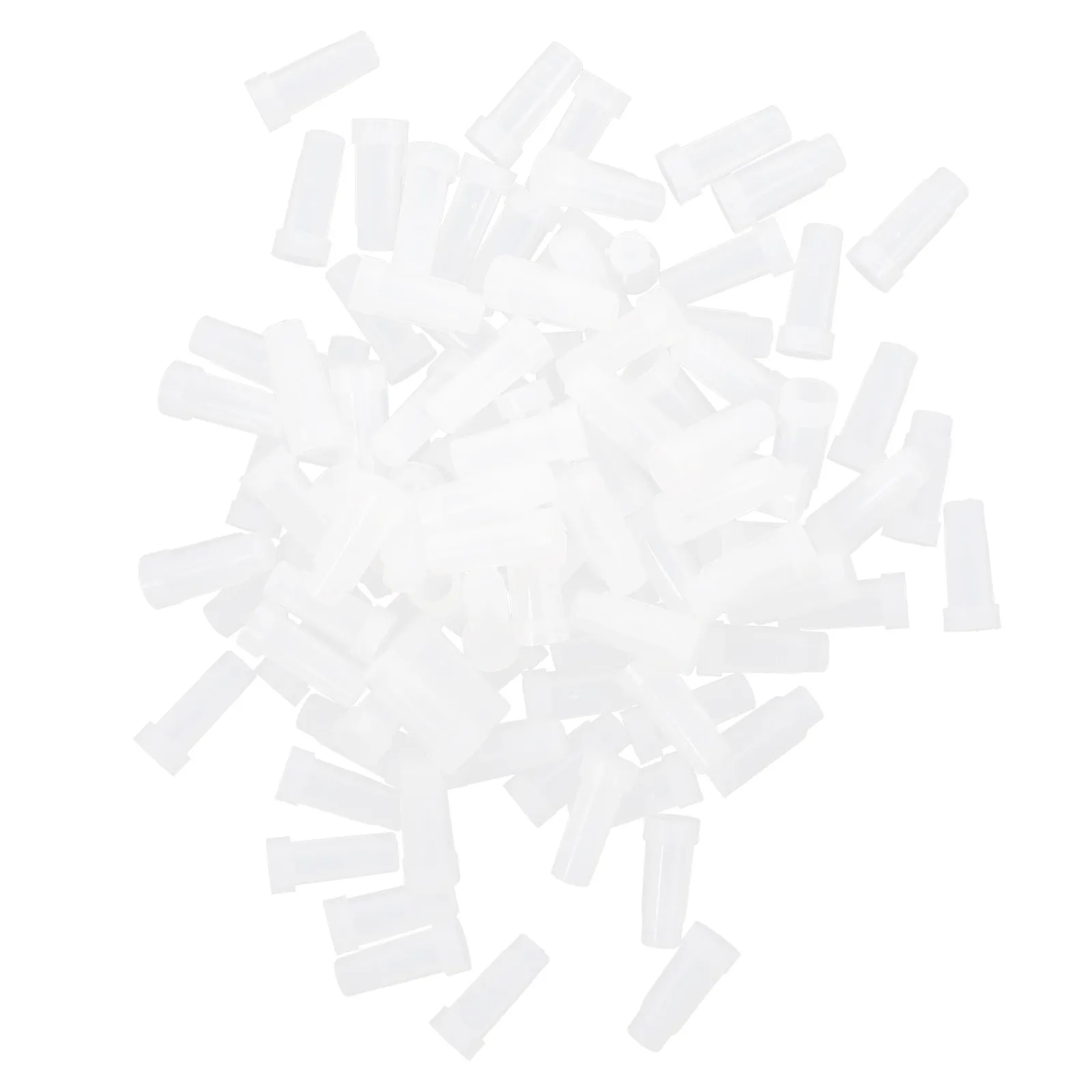 200Pcs 플라스틱 인젝터 팁 캡 재사용 가능한 씰링 커버는 접착제, 페인트, 접착제, 열용제의 경화 및 건조 유출을 방지합니다.