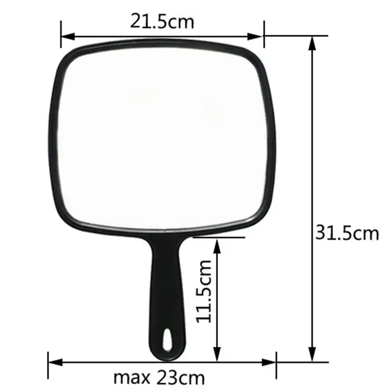 Mirror Handheld Hand Makeup Handle Salon Portable Vanity Held Hairdressing Barbers Travel Paddle Hairdressers