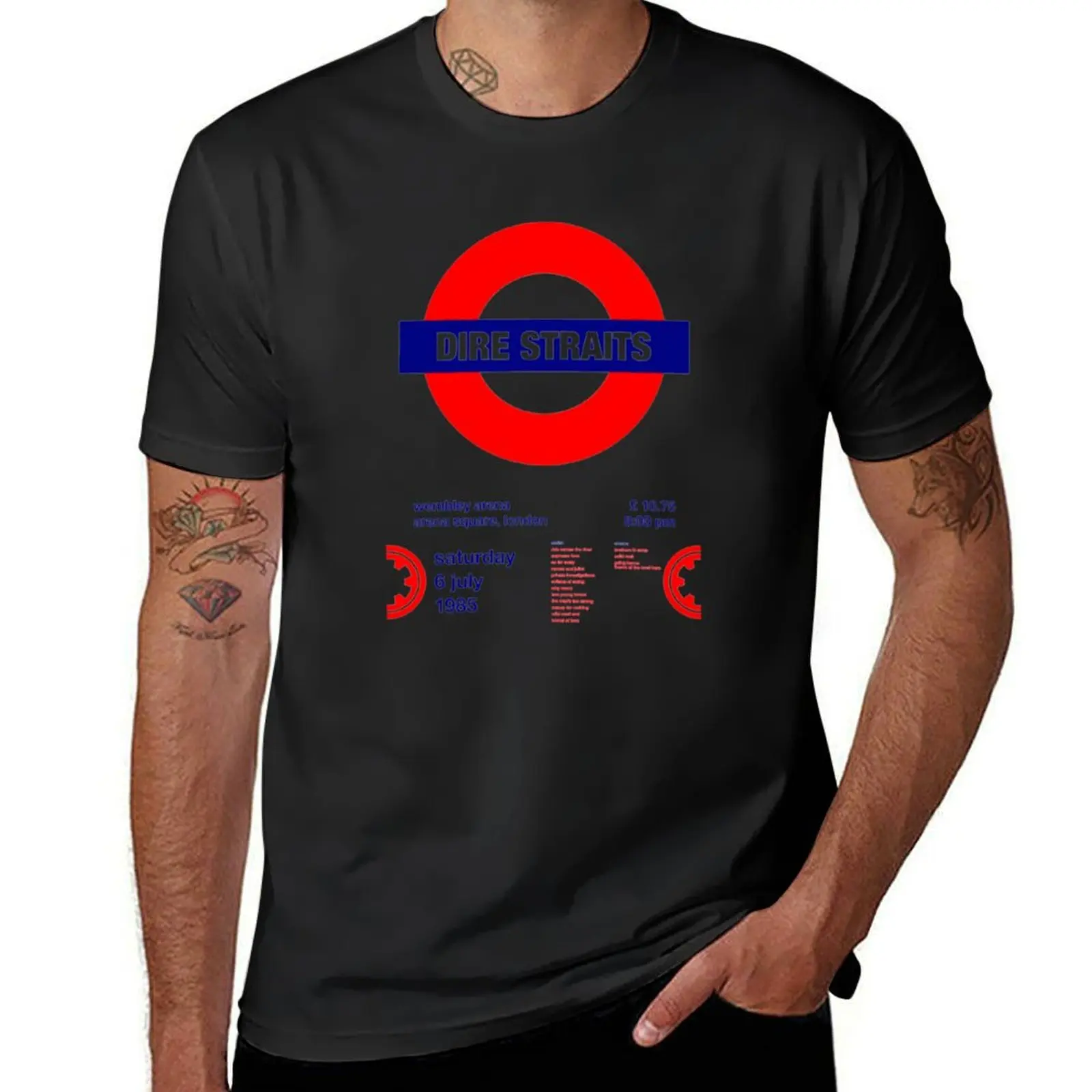 No205 MY Dire Straits Póster de concierto largo Camiseta T-Shirt plain aesthetic clothes quick-drying T-shirt men