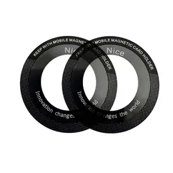 Magnetic Plate Ring for Wireless Charger and Car Holder (Black - 2Pcs)