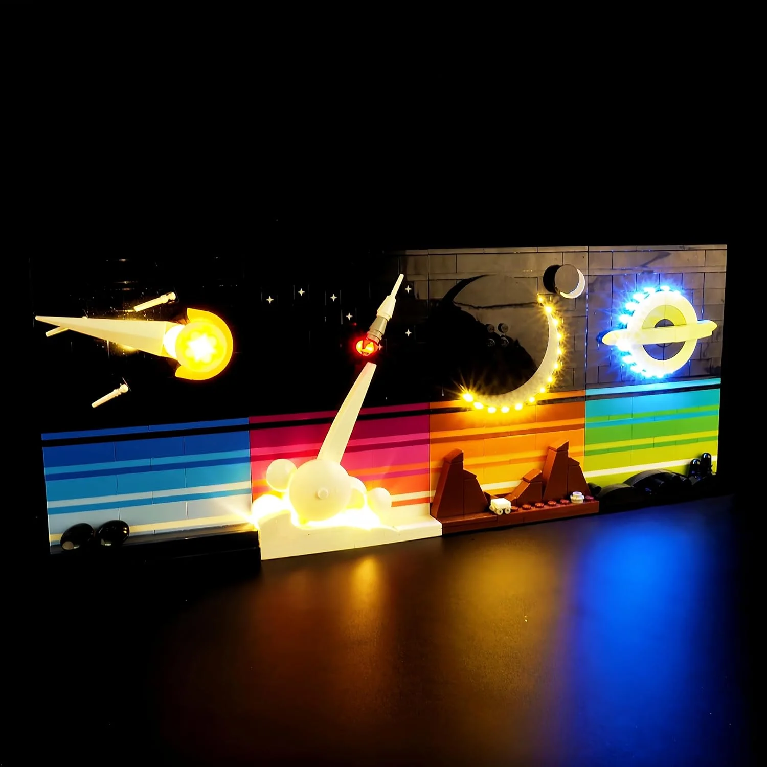 레고 21340 우주 시대 이야기용 MAXCXT LED 조명 세트 DIY 장식 램프(레고 빌딩 블록 세트는 포함되지 않음)