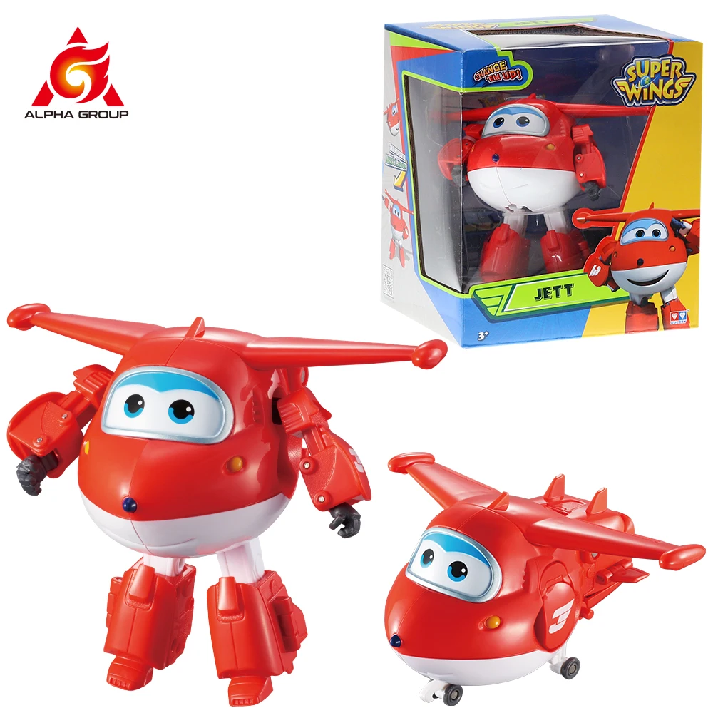 Super Wings 5 Inches Transforming Jett Tino From Robot to Airplane Deformation Anime Action Figures Kid Toys Birthday Gift super wings large robot suit jett