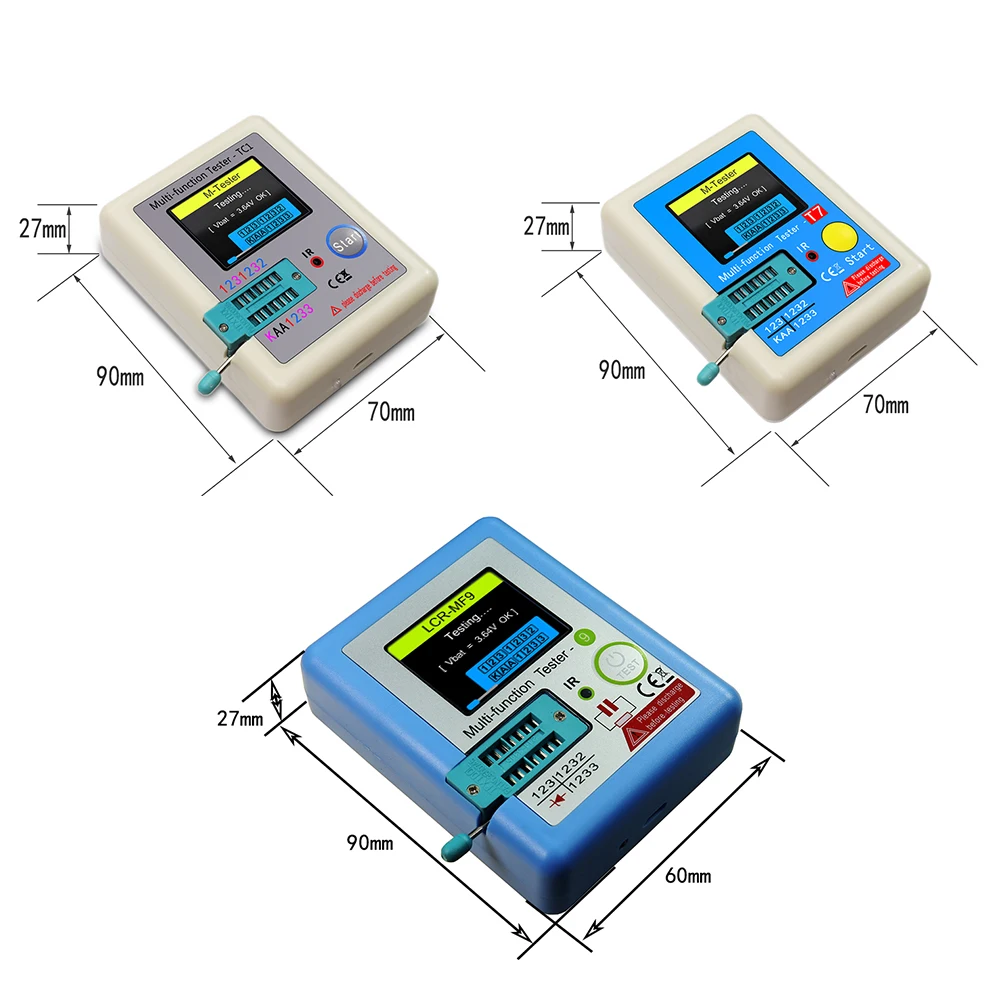 High Quality Brand New LCR-T4 LCR-MF9 TC1 T7 ESR Meter Transistor Tester Diode Triode Capacitance SCR Inductance with Test Took 6