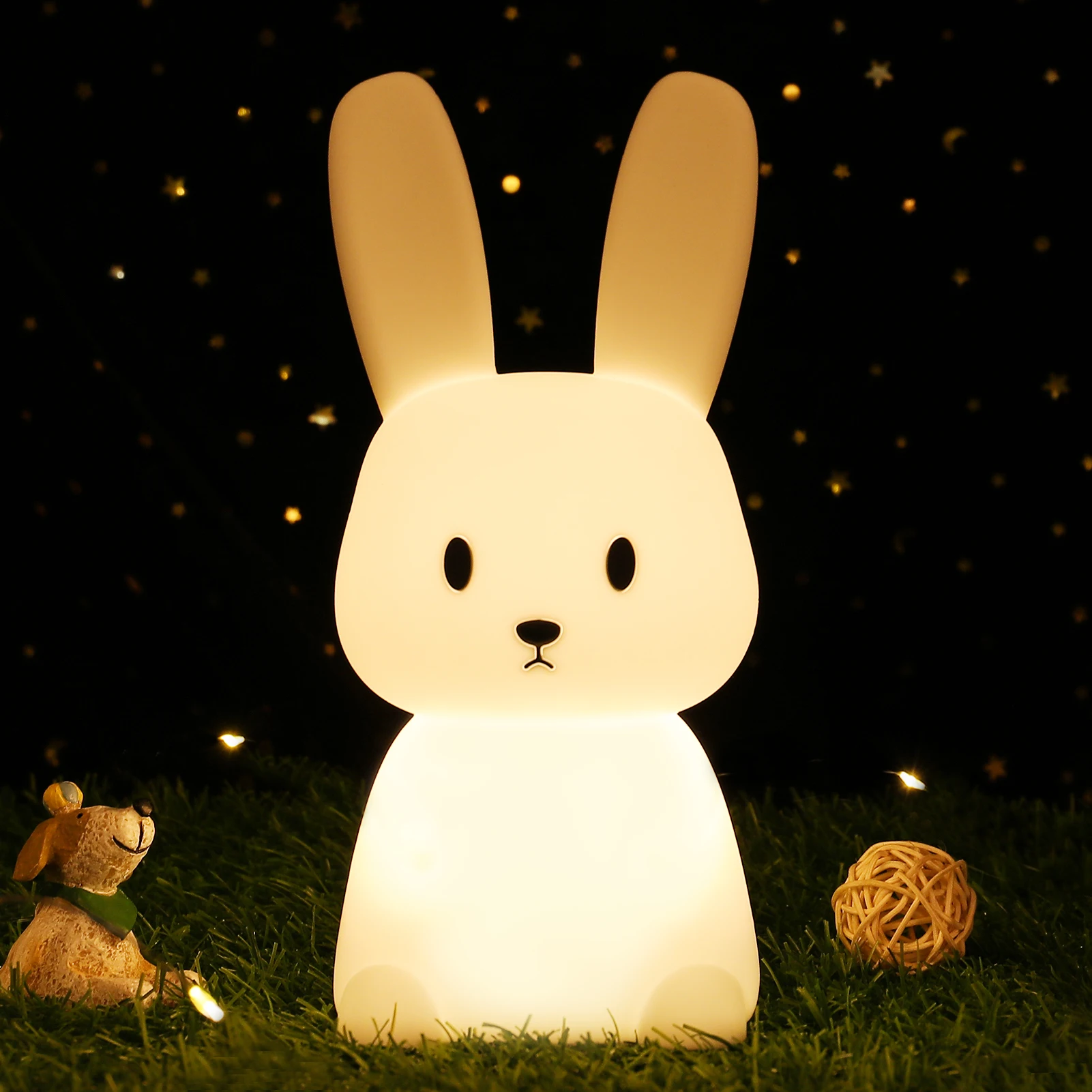 

Cute Night Light Rabbit Whale Dog Cat Silicone Night Lamp Touch Sensor Rechargeable Bedroom Bedside Lamp for Kid Baby Christmas
