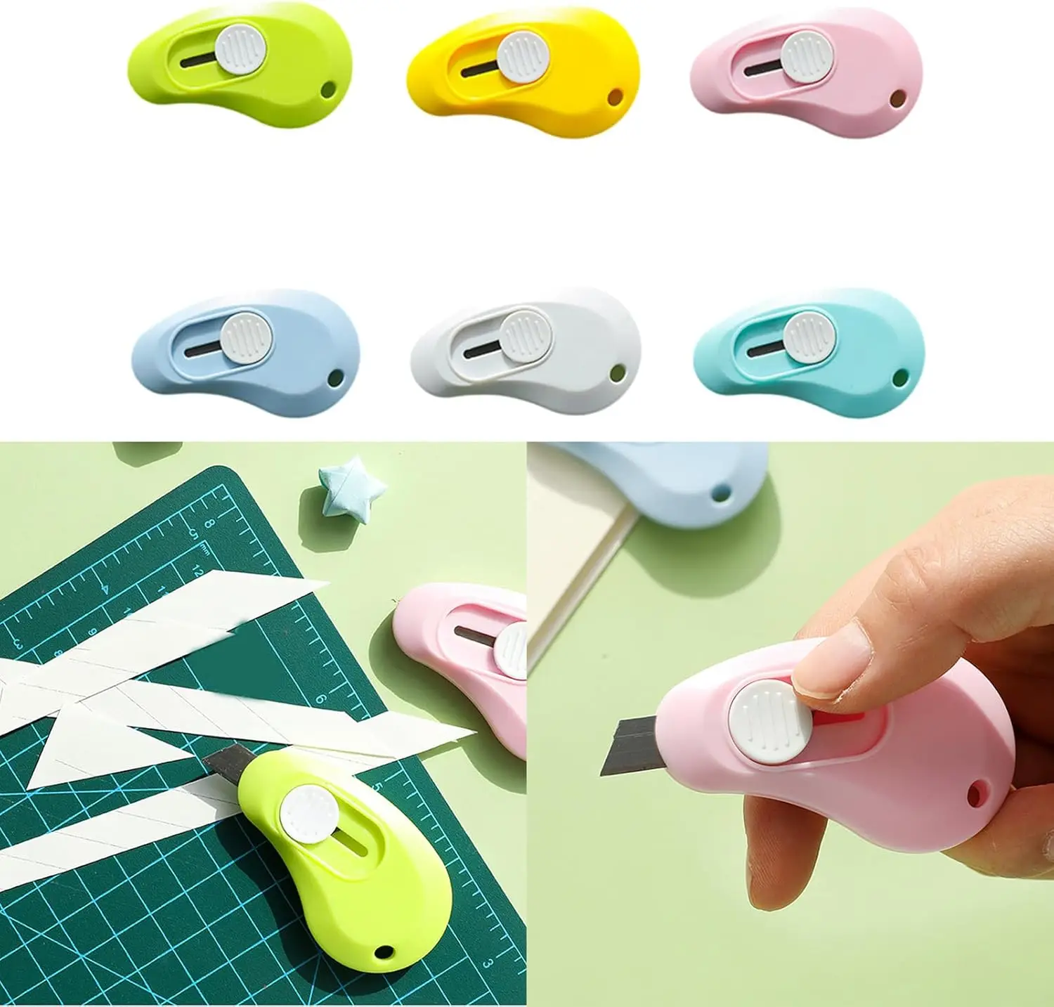 24 Pcs Small Utility Knives Small Safety Cutter Package Box Opener Retractable Utility Knives Envelope Opener for Office