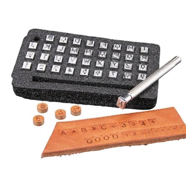 36Pcs Letter Number Leather Stamps Set Hand Engraving Tool Kit For