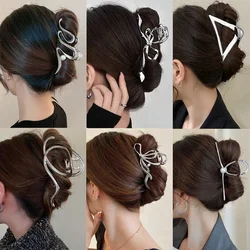Fashion Elegant Gold Color S-shaped Metal Hairpins Hair Claw For Women Girls Korean Hair Clips Ponytail Clip Hair Accessories