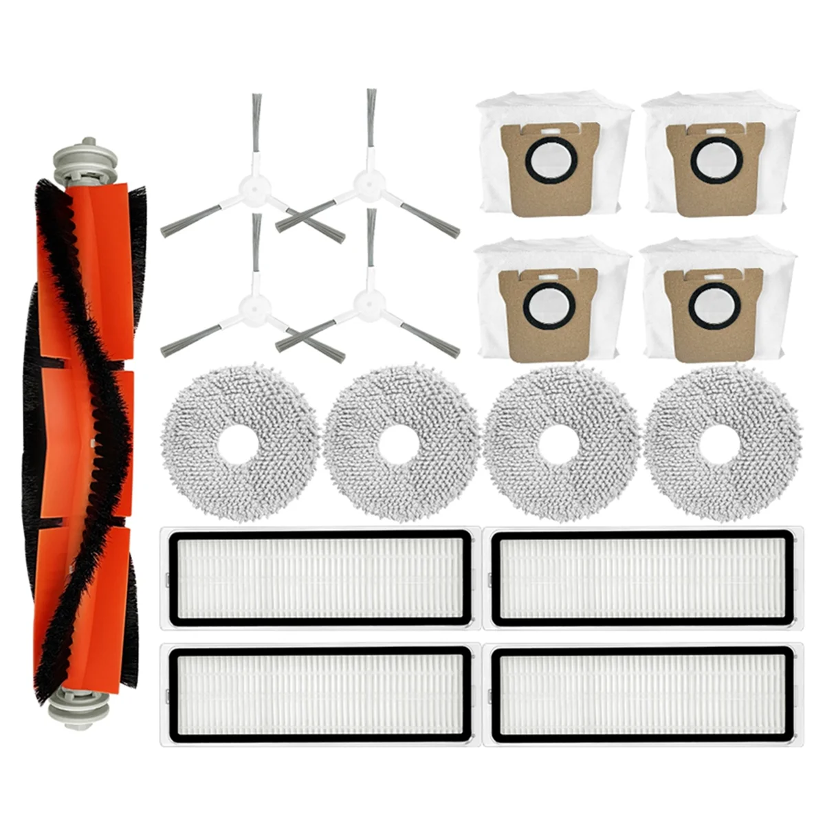 

Запчасти для робота-пылесоса Xiaomi C102CN, основная щетка, боковая щетка, Hepa фильтр, насадка на швабру, мешочек для пыли, аксессуары