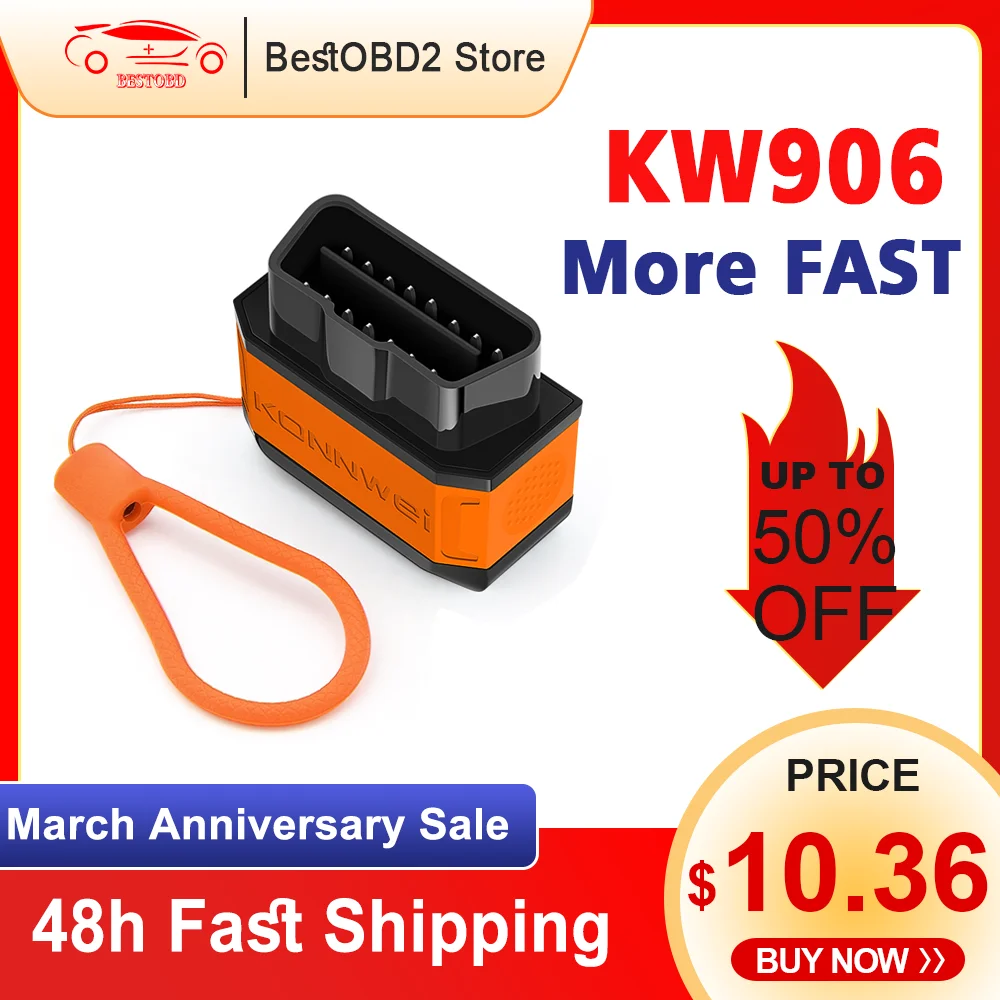 KONNWEIKW906ELM327V15Pic18F25K80OBD2ScannersBluetooth50For