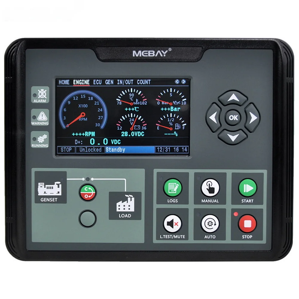 Description Picture 2 of itemoriginal DC70D DC72D DC72DR Generator Set Controller for Diesel Gasoline Gas Genset Parameters With 4.3" LCD Screen Display