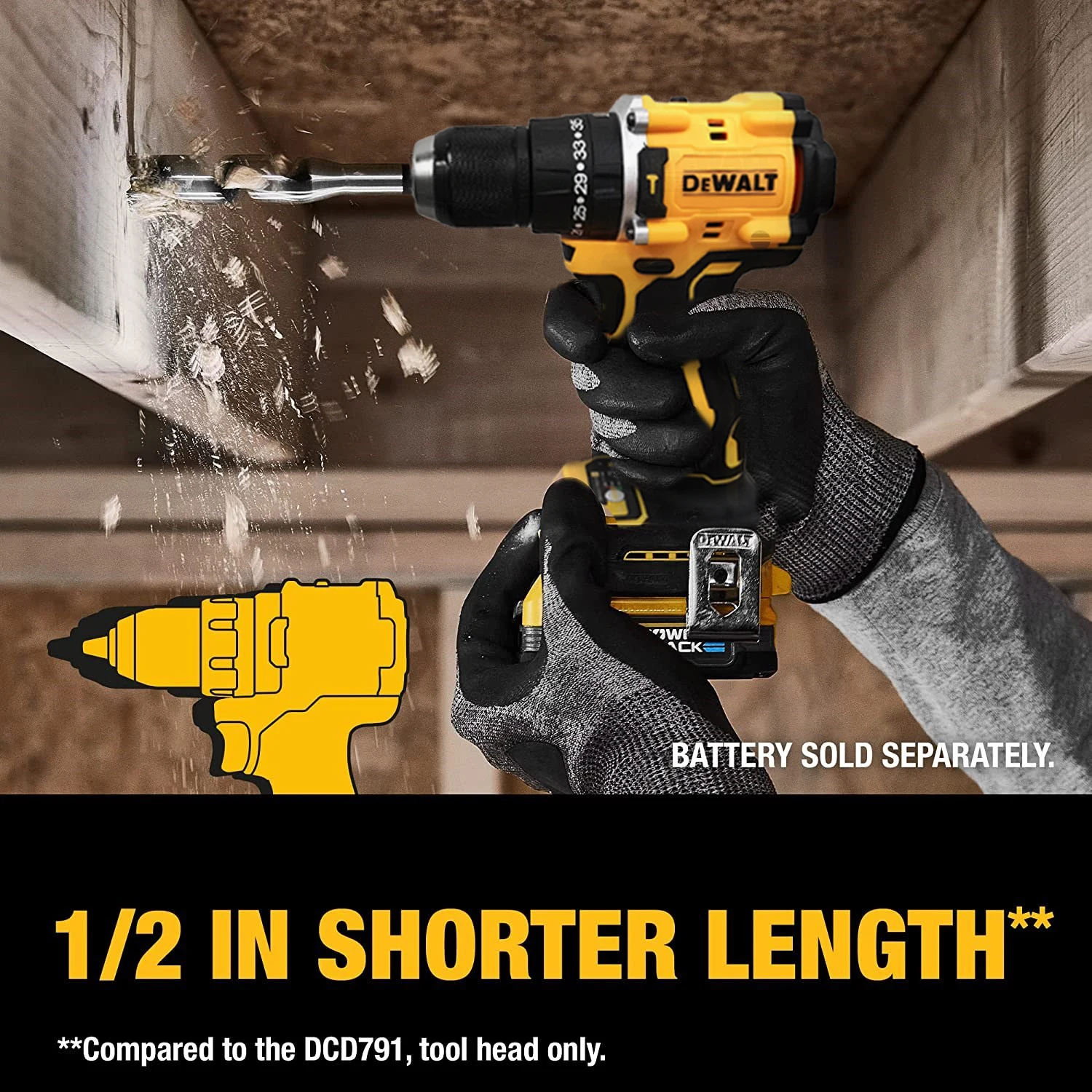 Dewalt DCD800 1650RPM 3/8 Inch Cordless Drill Brushless Electric Screwdriver Lithium Electric Tool For Dewalt 20V Battery 3