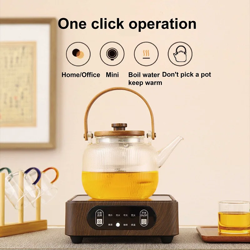 1500W Electric Ceramic Stove Smart Tea Stove Boiling Water Heater Household 8 Gear Heating Tea Maker Water Boiler 220V