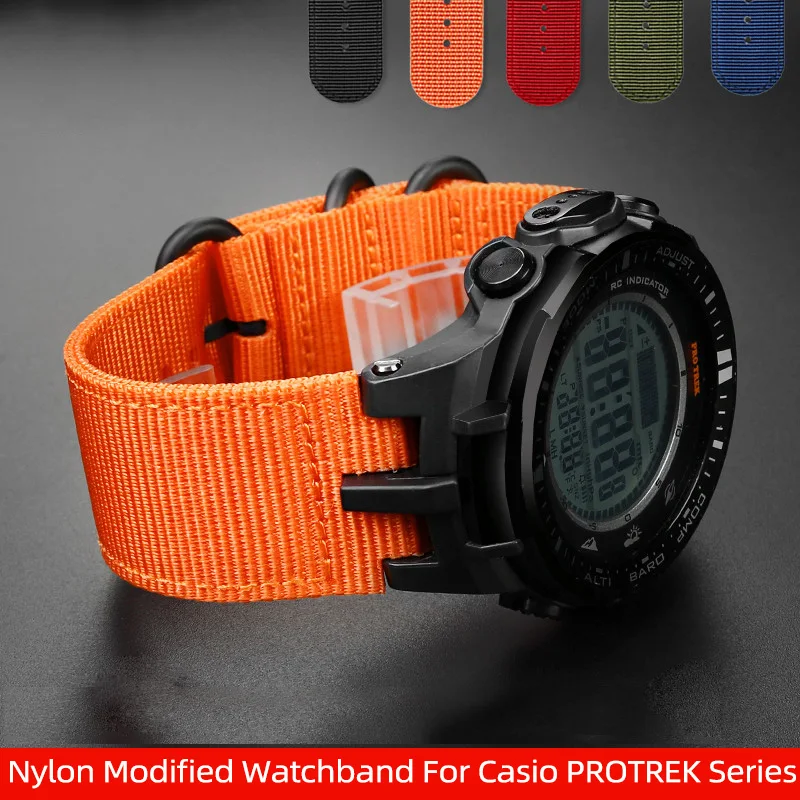 Ремешок нейлоновый для Casio PROTREK Series PRW-3000 PRW3000/3100/6000/6100Y