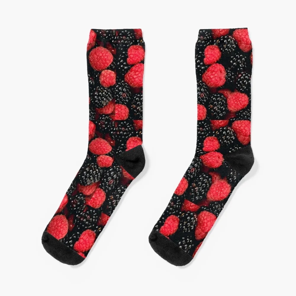 Blackberries and Raspberries Socks Non-slip stocking kids socks ankle stockings Luxury Woman Socks Men's