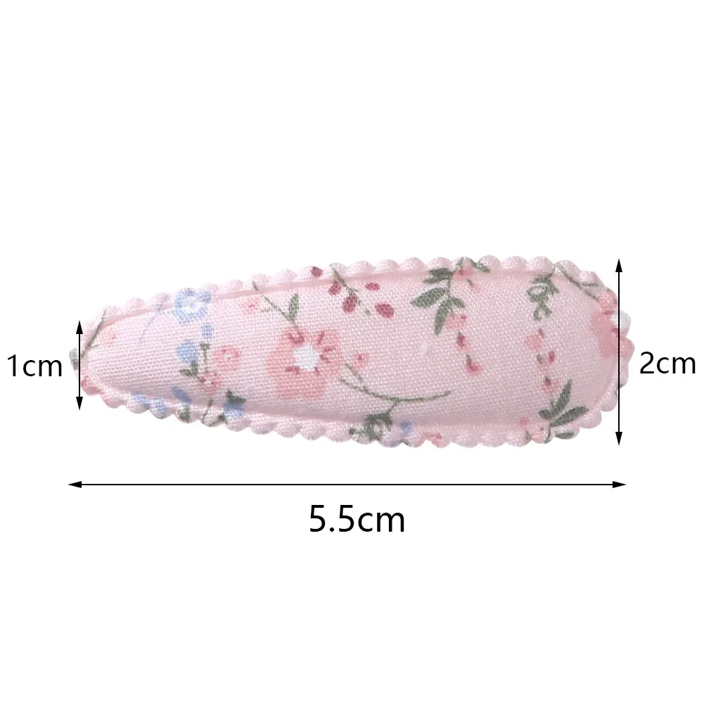 Hair Clips 2pc Floral Print 2inch Basic Snap - Uniqwear