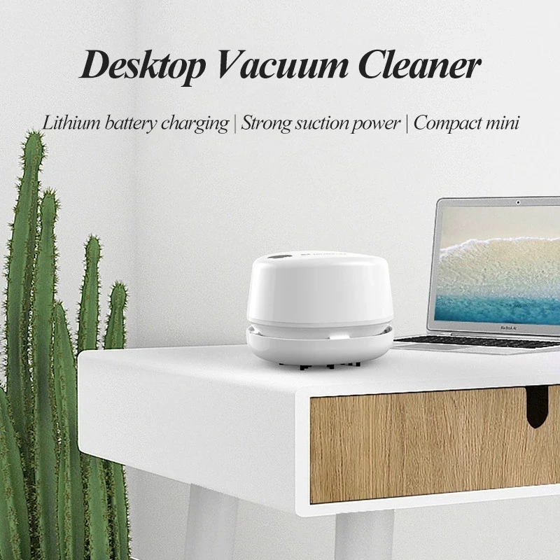 Tenwin Desktop Vacuum Cleaner Mini Small Household Rubber Confetti Cleaner Portable Student Supplies Out Portable Vacuum