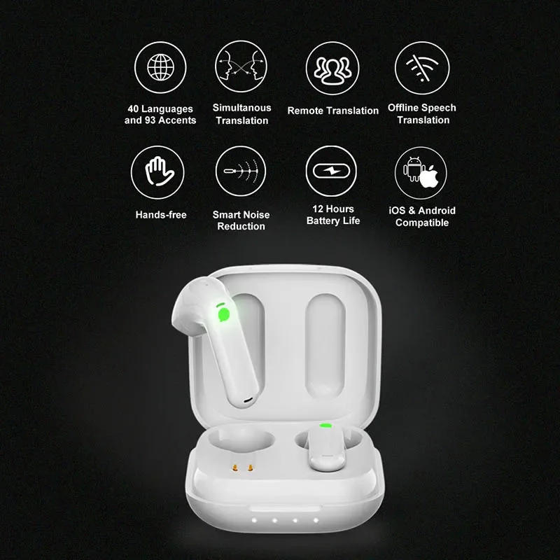 WT2 Wearable Translator ホワイト　翻訳機 Amazon.com : Timekettle WT2 Edge W3 Translator Device