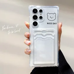Multifunctional Silicone Card Holder Phone Case with Card Slot - Galaxy S23 Ultra (VA12)