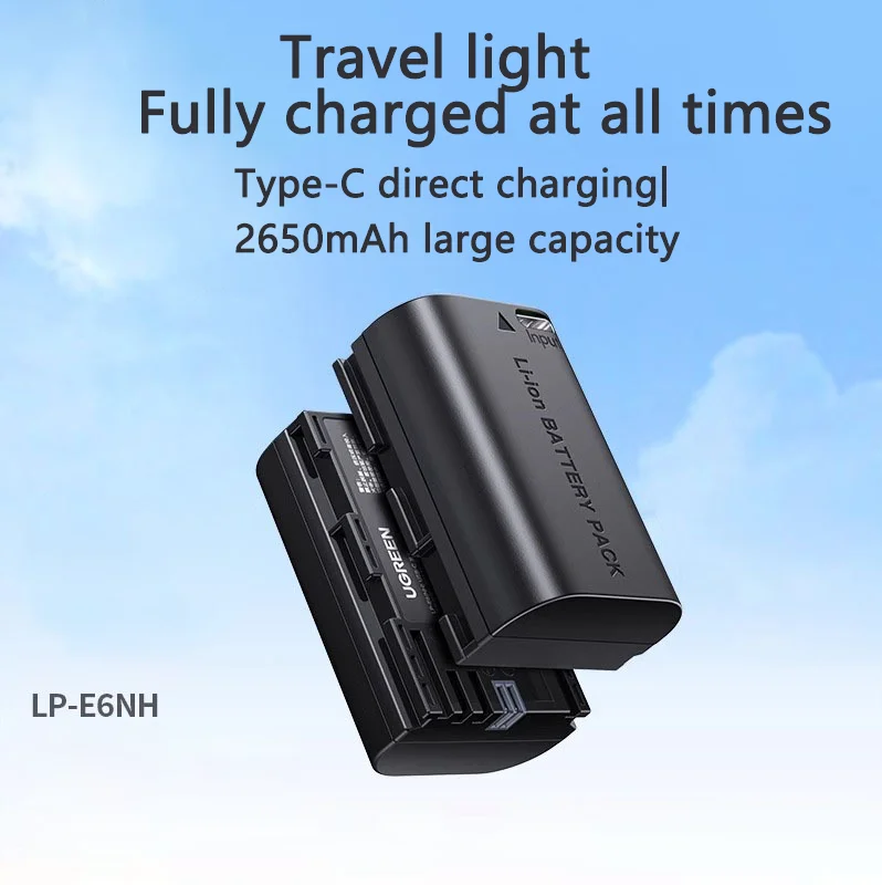 Caricabatterie 2650Mah Lp-E6 Batteria Per Canon Eos 6D 7D 5D Mark Ii 5D Mark Iii 5D 60D 60Da 70D 80D 5Ds 5Dsr Fotocamera