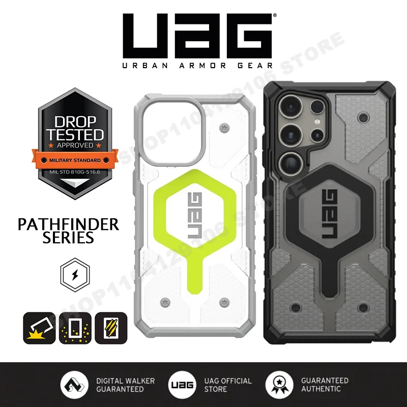 URBAN ARMOR GEAR Powerbank Magnetica 10.000 MAh - Ricarica Wireless 10W, Cavalletto Integrato, Impermeabile IPX6, Cavo USB-C Incluso, Per IPhone E Samsung